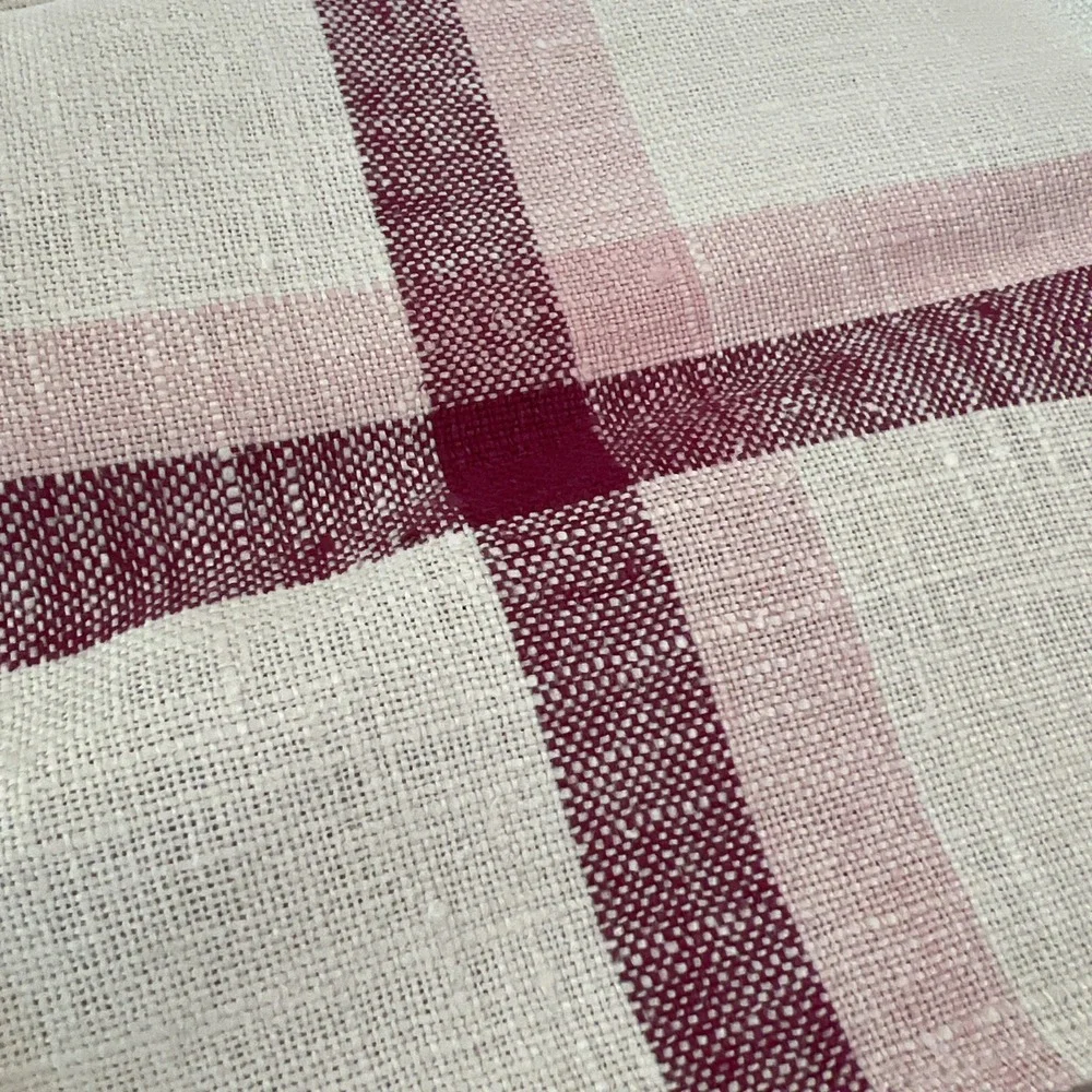 Set‎ of Six Vintage Czech Linen Napkins Pink Magenta 17